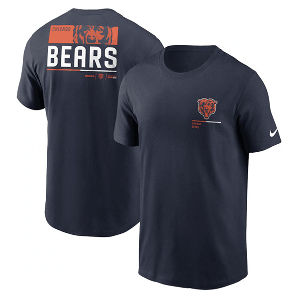 Men's Chicago Bears Navy Team Incline T-Shirt